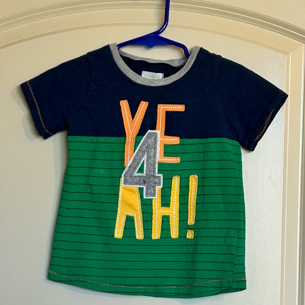 4T Mud Pie 4th Birthday T-shirt
